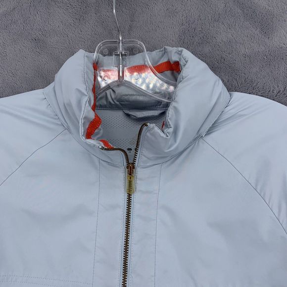 Adidas Clima365 Jacket Light Blue Full Zip Hood in Collar Vented Womens Small - Picture 6 of 12